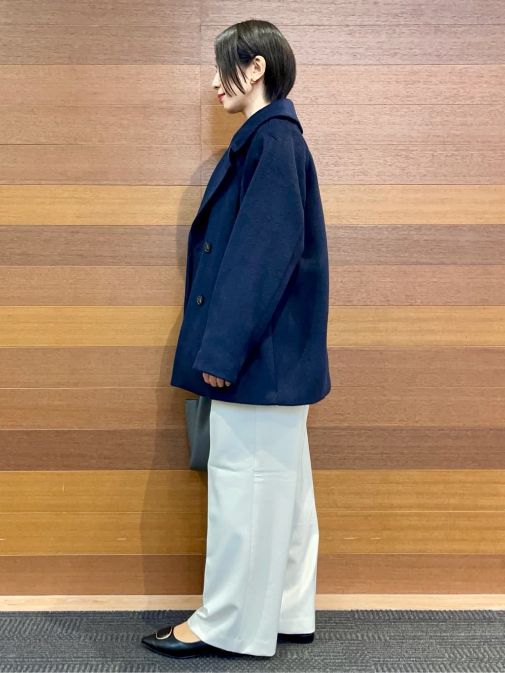 umiさんの「OPAQUE.CLIP｜ウォームタッチ イージーワイドパンツ【洗濯機洗OK／ストレッチ】≪SS～LL≫」を使ったコーディネート
