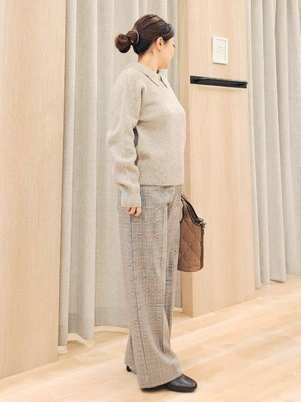 ふるさんの「grove｜【あったか裏起毛】かっこよさも穿き心地も叶える、優秀スラックスパンツ」を使ったコーディネート