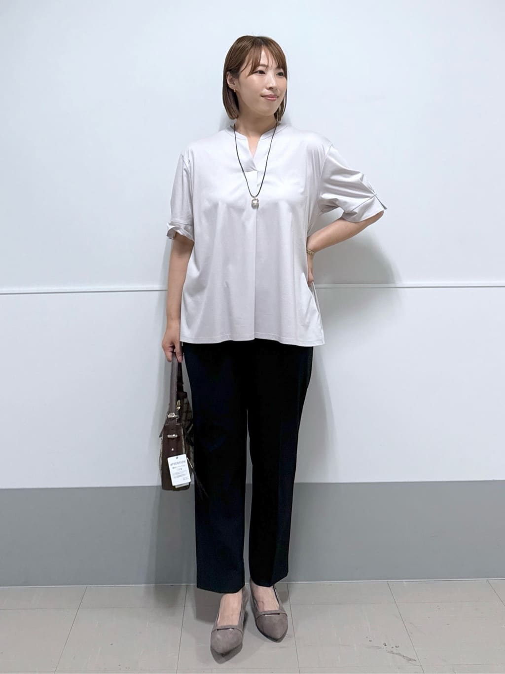 amiさんの「Reflect｜【私のパンツ／手洗い可】ベーシックテーパードパンツ」を使ったコーディネート