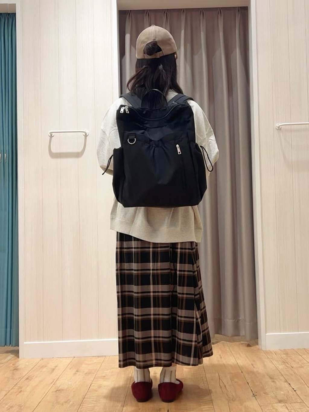 moneさんの「SHOO･LA･RUE｜【S-LL／2WAY】取り外しのできる シャツ腰巻パーツつきチェック柄スカート」を使ったコーディネート