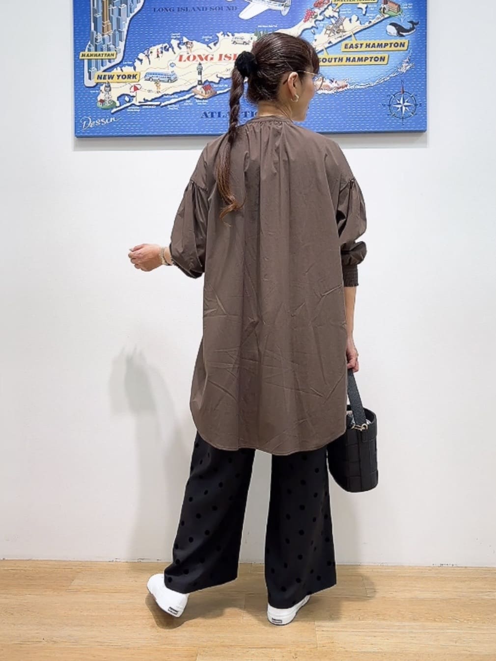Yasucoさんの「Dessin｜【洗える】ラグランスリーブチュニックシャツ」を使ったコーディネート
