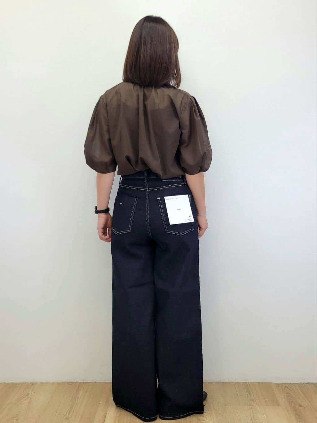 LISAさんの「OPAQUE.CLIP｜シアーフリルネックブラウス【洗濯機洗い可】」を使ったコーディネート
