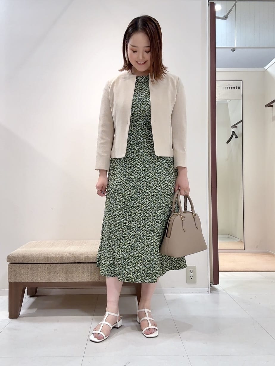 YUIさんの「UNTITLED｜【短丈/日本製】カラミ風メッシュ ノーカラージャケット」を使ったコーディネート