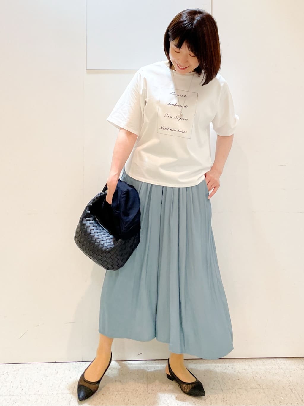 めいさんの「Reflect｜【ウエストゴム仕様／長く着られる◎】スカーチョパンツ」を使ったコーディネート