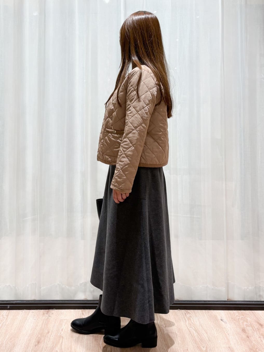 かなさんの「OPAQUE.CLIP｜ウールライクフレアスカート【洗濯機OK】」を使ったコーディネート