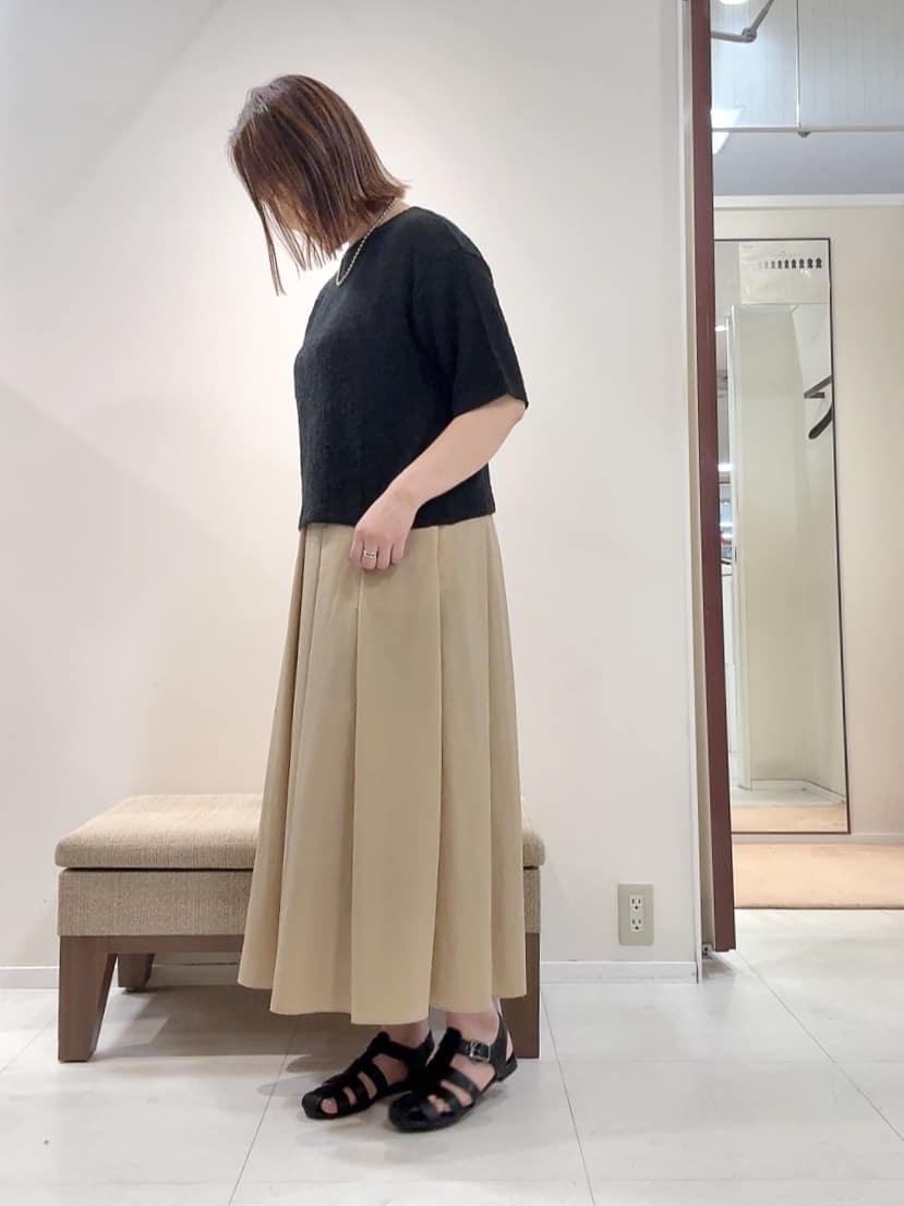 YUIさんの「UNTITLED｜【五分袖/ジャージトップス】スラブカールマイヤープルオーバー」を使ったコーディネート