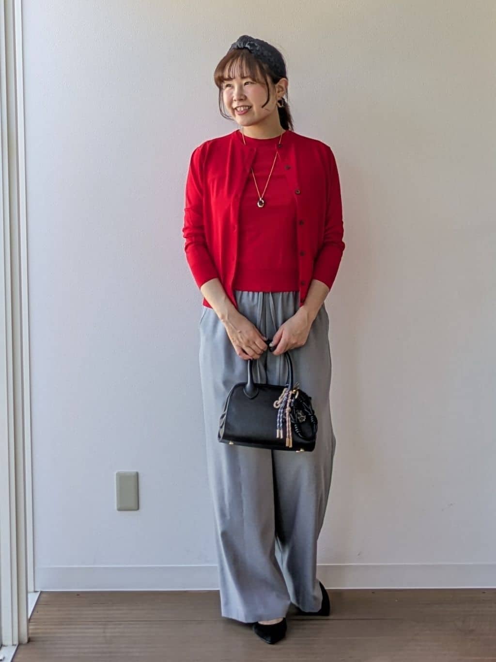 なみきさんの「UNTITLED｜【アンサンブル可/薄手】ベーシッククルーネックカーディガン」を使ったコーディネート