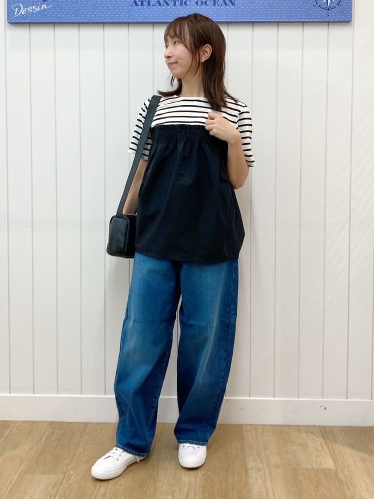 yoshiさんの「Dessin｜【洗える】デニムカーブパンツ」を使ったコーディネート
