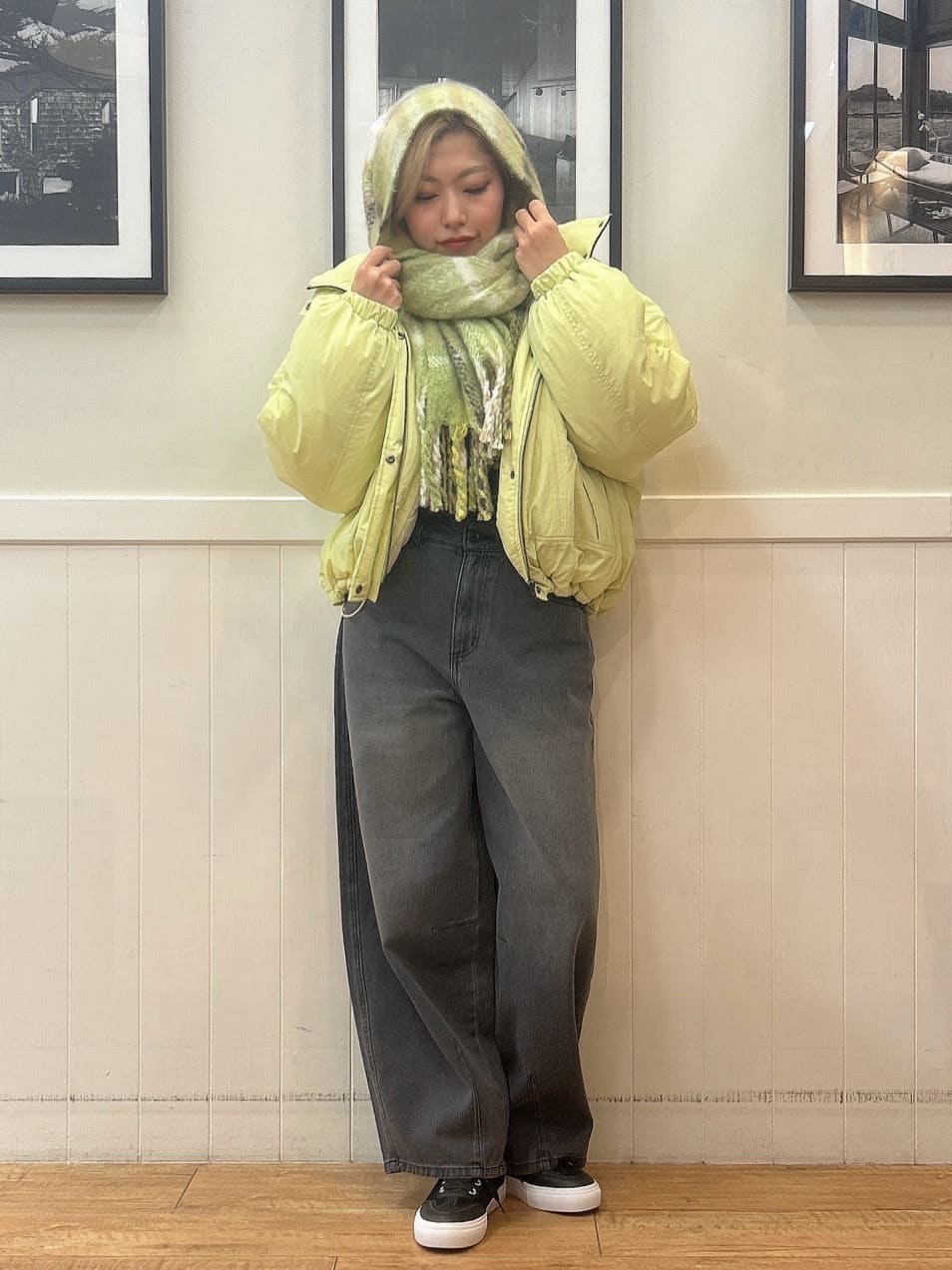 あんこさんの「SHOO･LA･RUE｜【撥水/あったか】たっぷり着られる 中綿モンスターショートコート」を使ったコーディネート