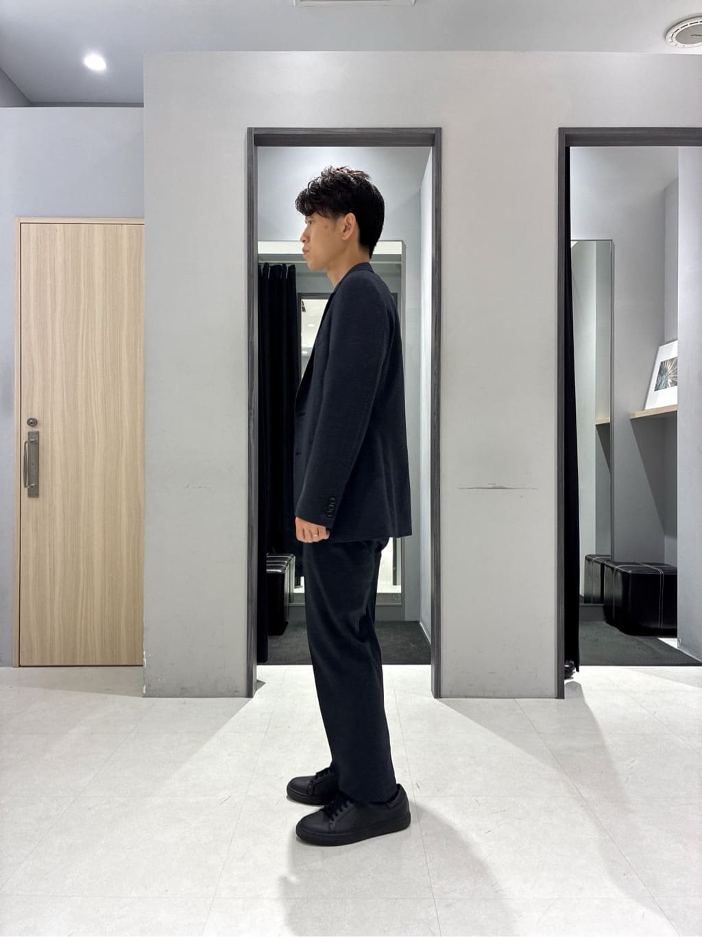 わいずみさんの「TAKEO KIKUCHI｜【None Of Stress】アクティブジャージ 千鳥 ジャケット」を使ったコーディネート