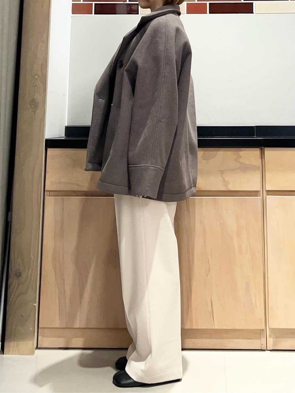かのさんの「THE SHOP TK｜【華やかで柔らか】ふわふわフェザーニット/洗える・前後2WAY」を使ったコーディネート