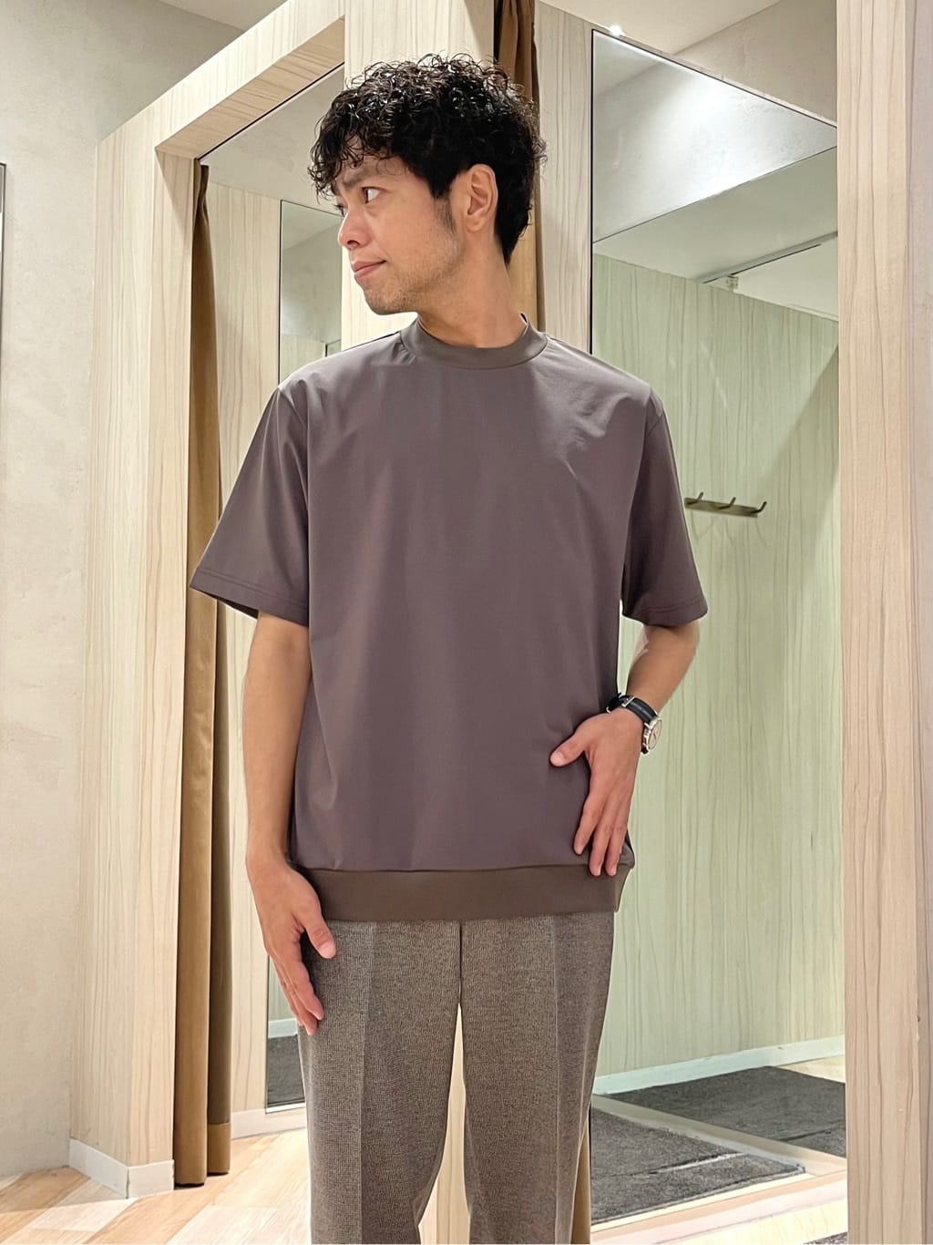 URAさんの「TAKEO KIKUCHI｜ピンジャージ 千鳥 ジャケット」を使ったコーディネート