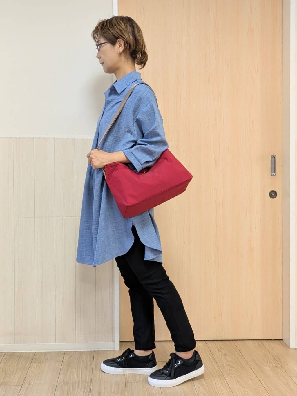 YuAさんの「SHOO･LA･RUE｜【S-LL/体型カバー】さらっとしたタッチが魅力 デニムライクチュニック」を使ったコーディネート