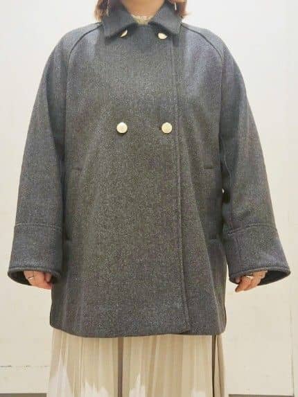 okayuさんの「THE SHOP TK｜クラシカルな装い ウールライクスタンドカラーコート」を使ったコーディネート