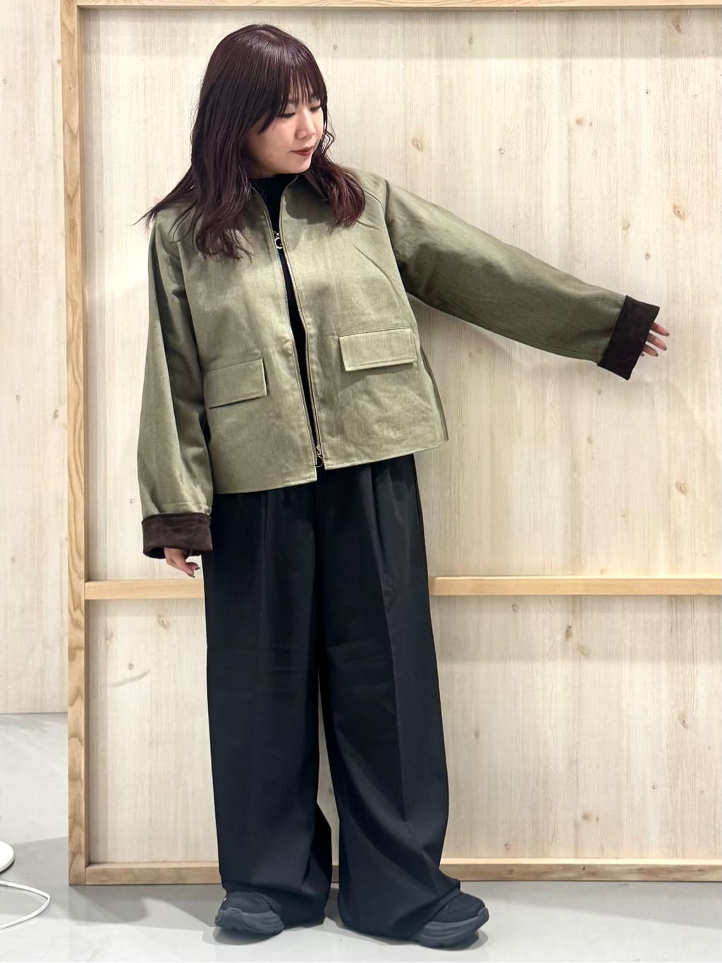 nanaさんの「THE SHOP TK｜フェイクファーベスト」を使ったコーディネート