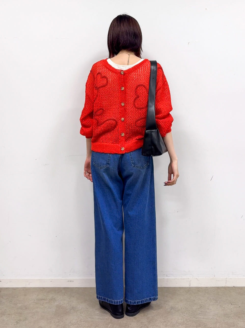 𝐜𝐡𝐢𝐤𝐚さんの「SHOO･LA･RUE｜コード刺繍アソートメッシュカーディガン」を使ったコーディネート