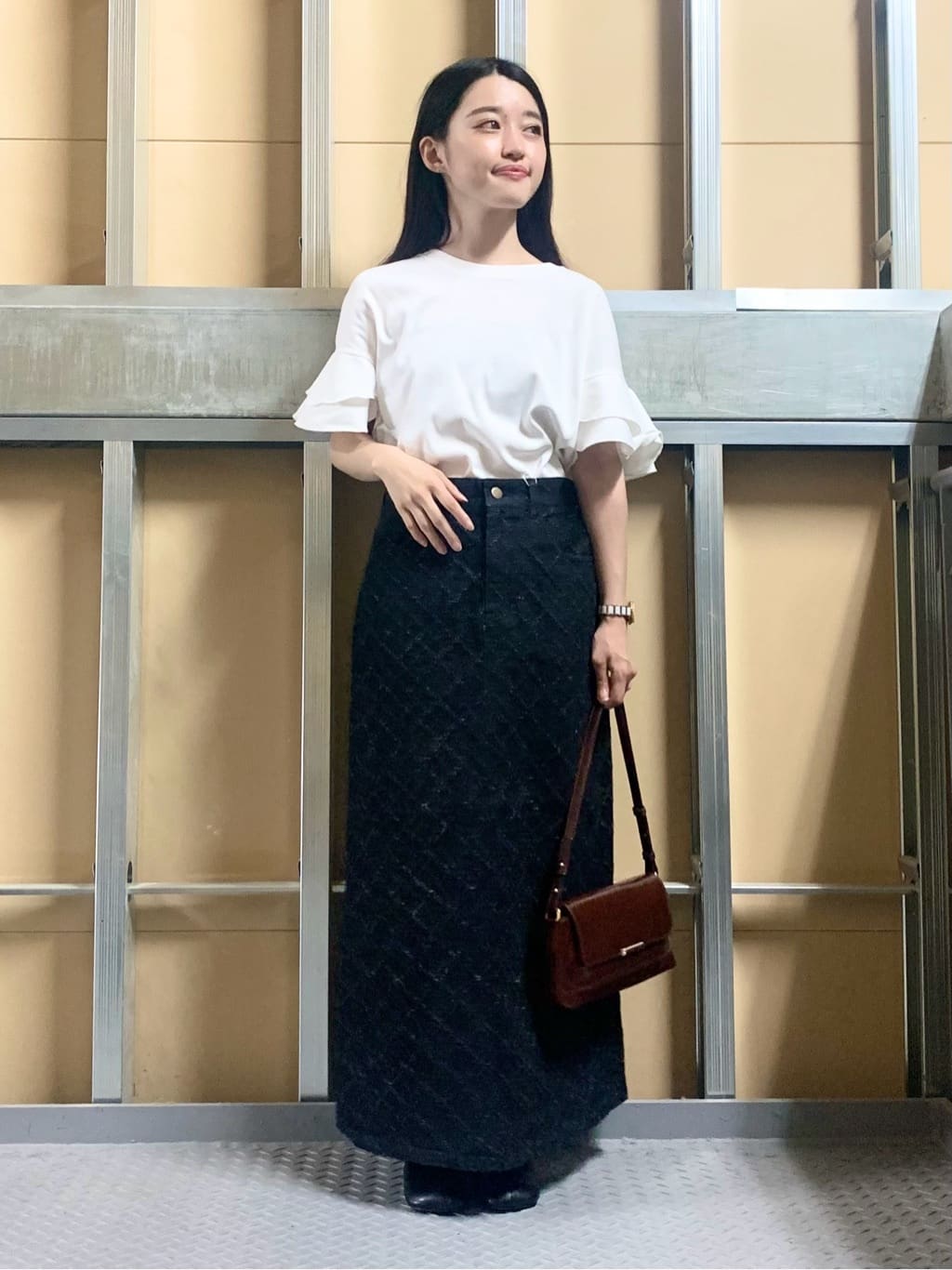 sahoさんの「THE SHOP TK｜【汗染み防止】袖フリルTシャツ【UVカット/洗濯機OK】」を使ったコーディネート