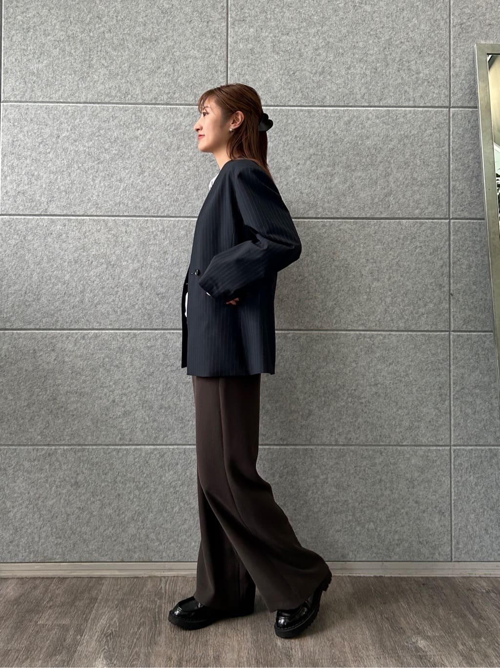harunaさんの「CODE A｜tailored mood over jacket」を使ったコーディネート