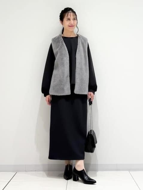 kayoさんの「INDIVI｜ミンク調フェイクファージレ」を使ったコーディネート