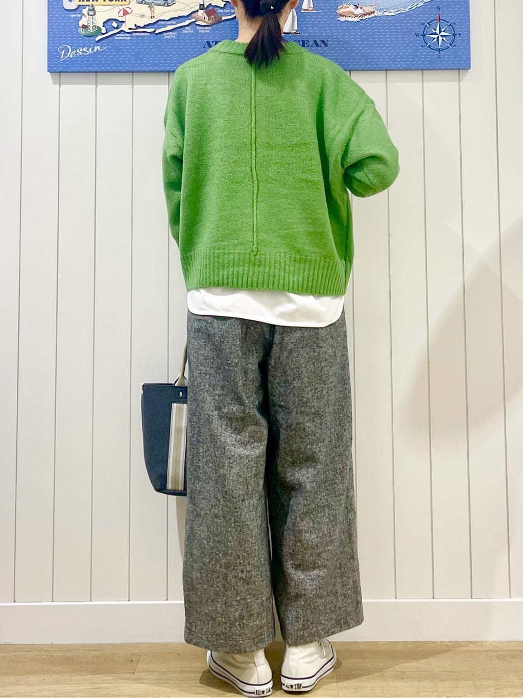 uwatokoさんの「Dessin｜【洗える】クルーネックワイドニット」を使ったコーディネート