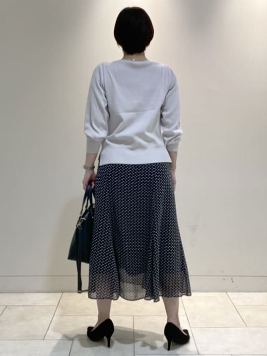 フミさんの「Reflect｜【選べる6色／長く着られる◎】ボートネックニット」を使ったコーディネート