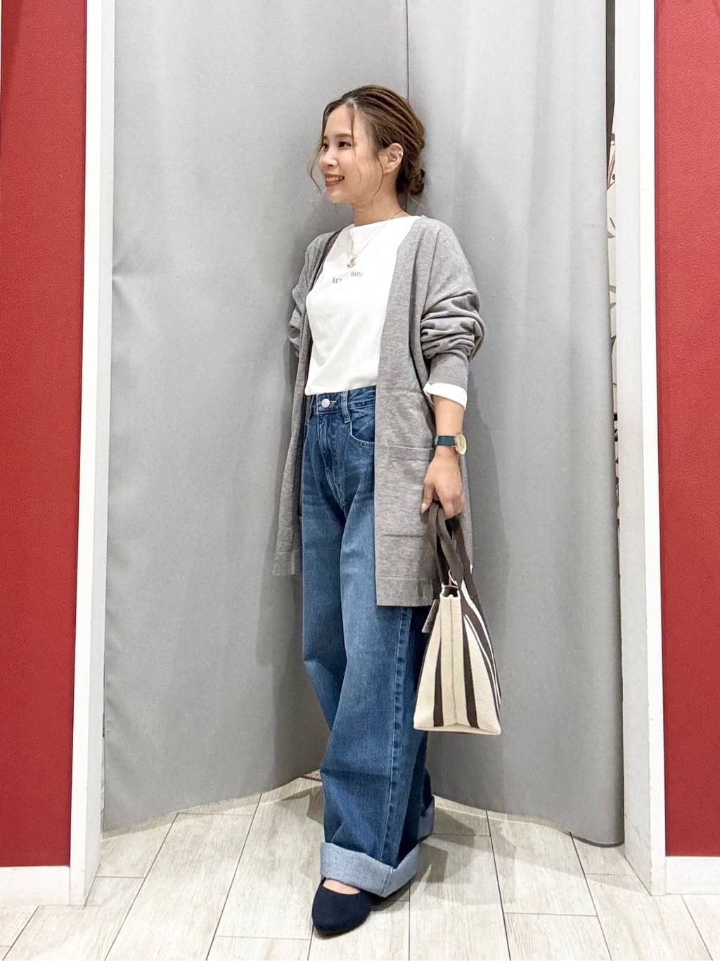 shioさんの「SHOO･LA･RUE｜【S-LL】美しく見せる ボートネックロンT」を使ったコーディネート