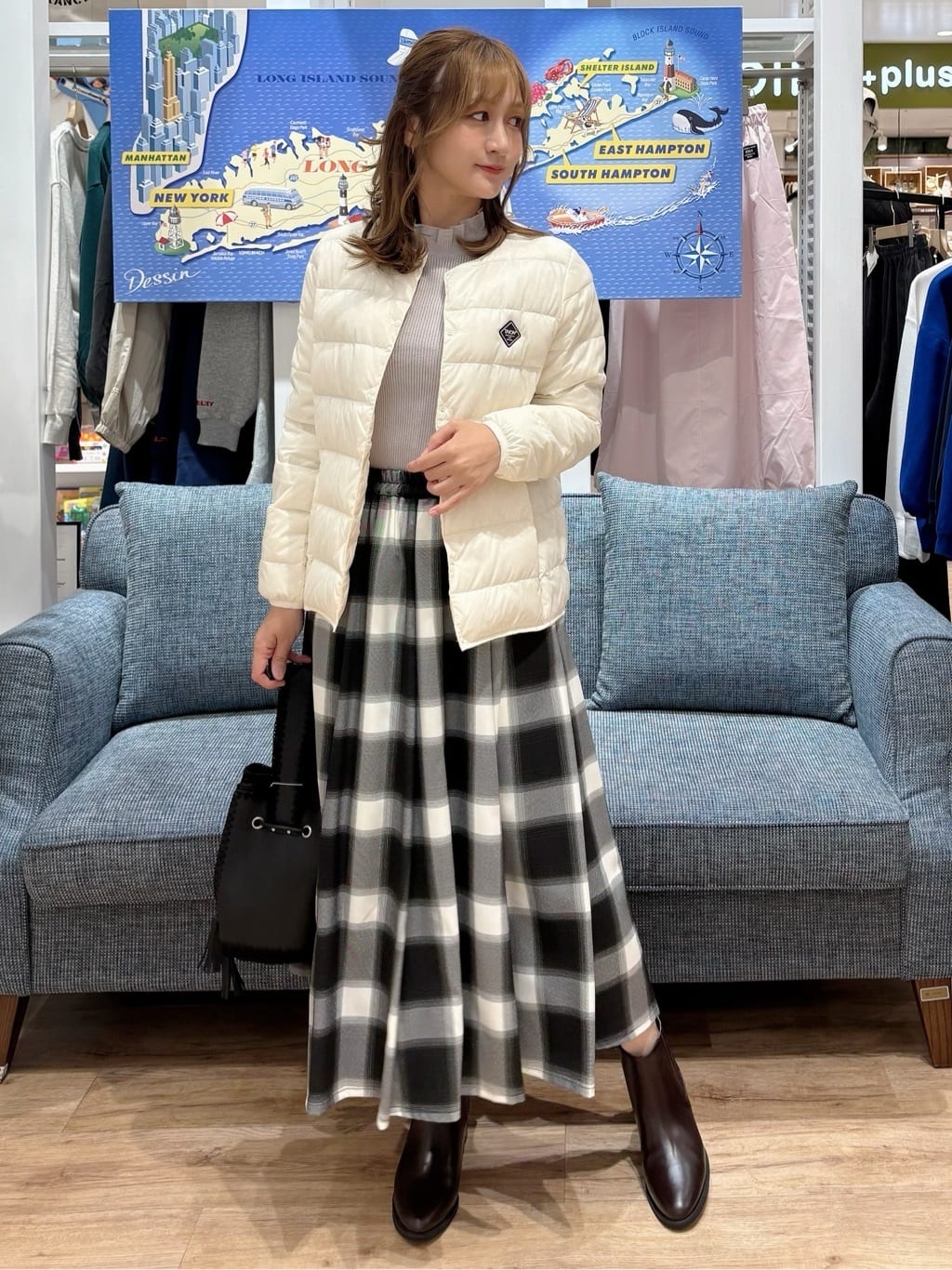 yuinaさんの「Dessin｜【洗える】オーガンジーフリルニット」を使ったコーディネート