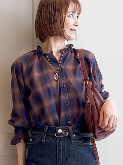 yamakoさんの「grove｜【SOMETHING&times;grove別注】LISAWIDE DENIM PANTS」を使ったコーディネート