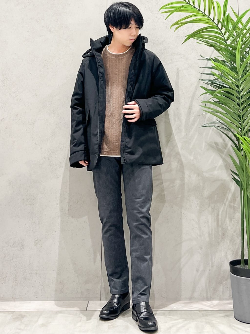 SHI-MAさんの「THE SHOP TK｜【軽くて、暖かい】SORONA／ソロナ 中綿ブルゾン 防風/軽量/洗濯機OK/フード脱着可」を使ったコーディネート