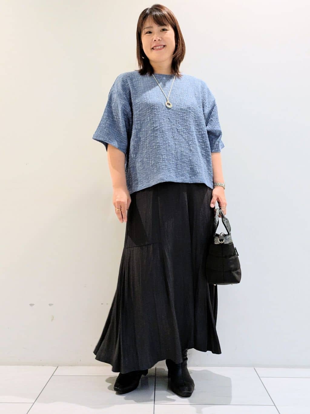 Onumaさんの「UNTITLED｜【五分袖/ジャージトップス】スラブカールマイヤープルオーバー」を使ったコーディネート