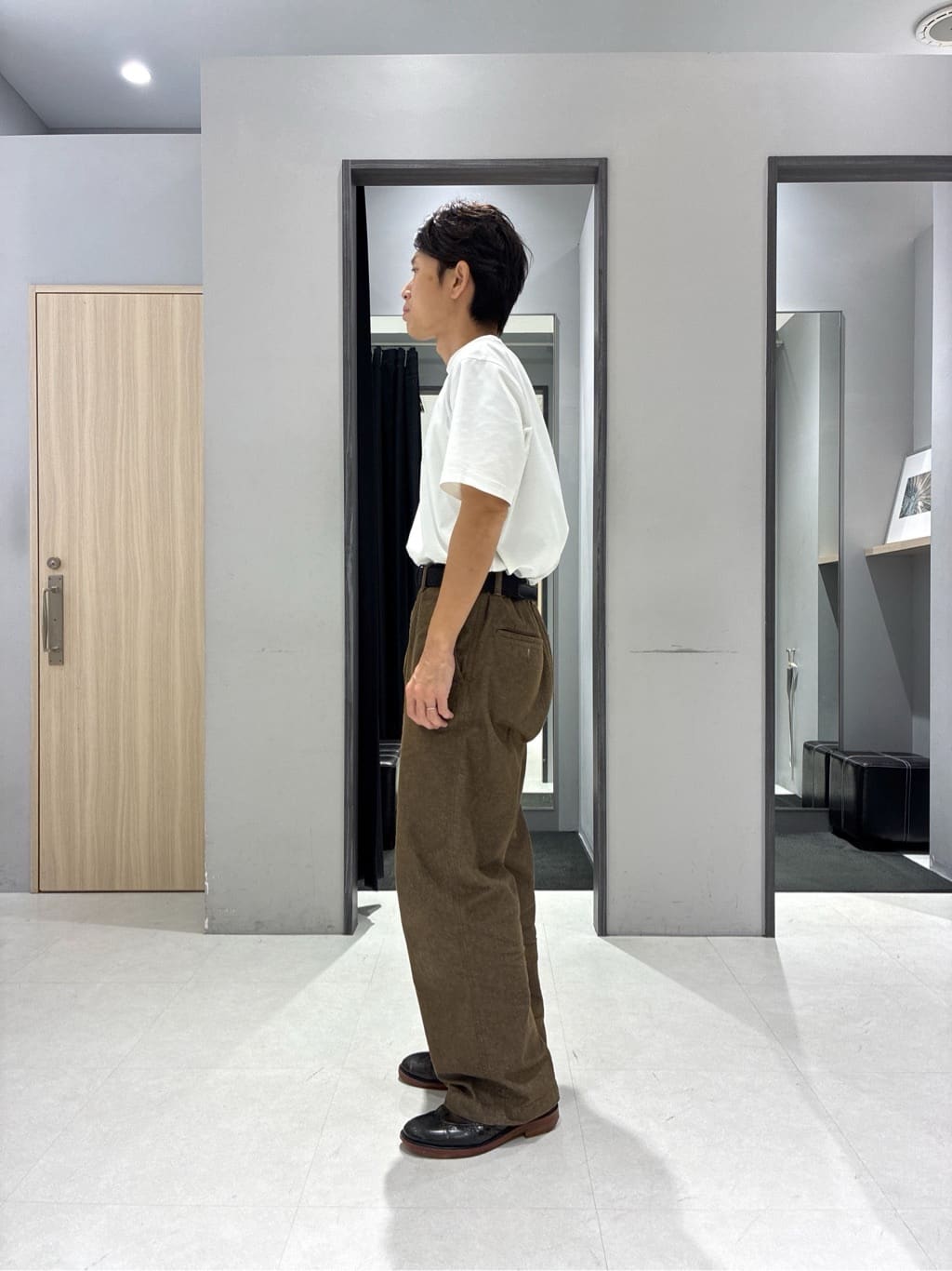 わいずみさんの「TAKEO KIKUCHI｜【COOL CITY WEAR】籠目アート柄 サッカーシャツ /通気性」を使ったコーディネート
