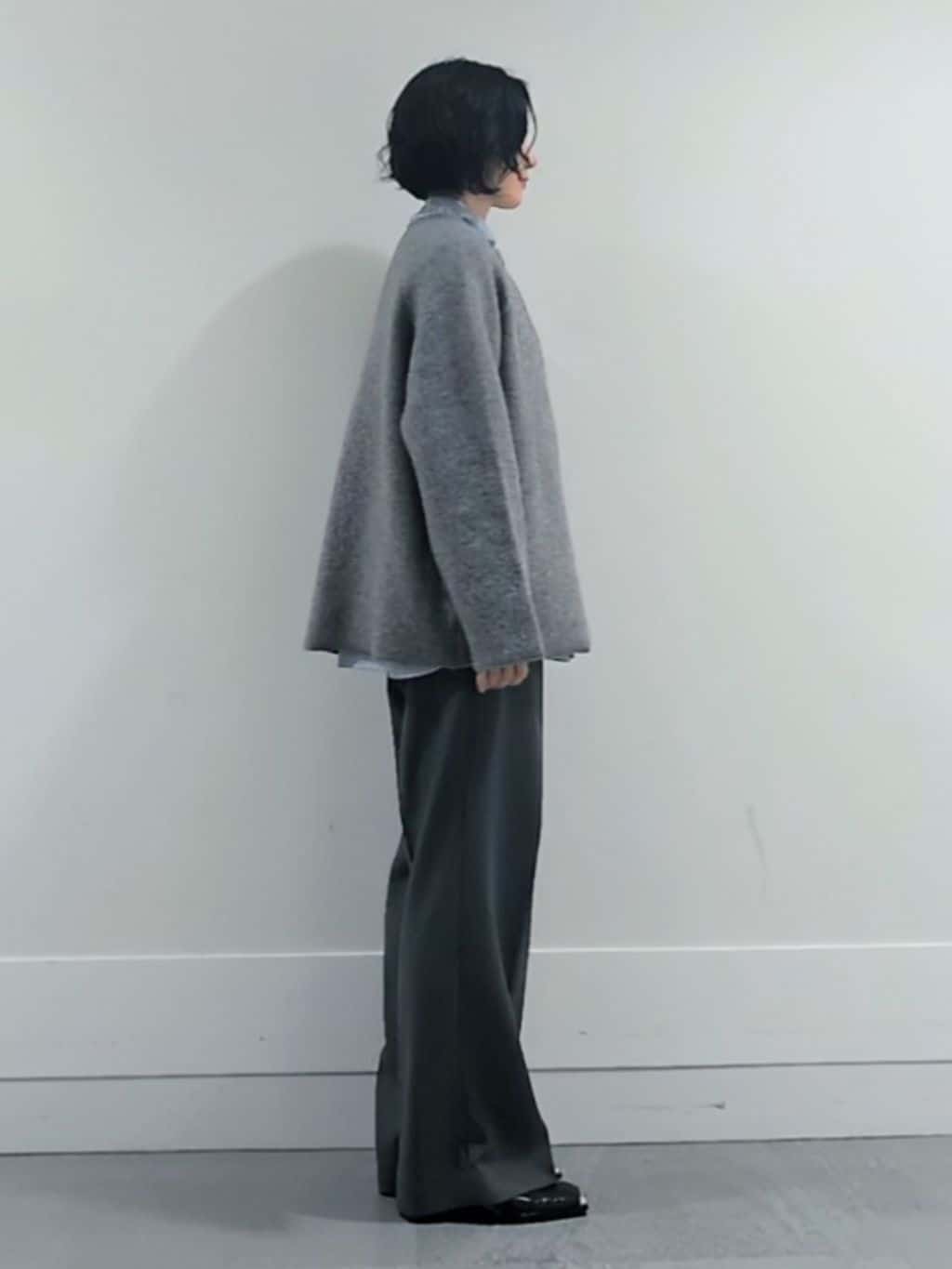 ミズタさんの「UNTITLED｜【軽アウター/ミドル丈】ウールニットコーディガン」を使ったコーディネート