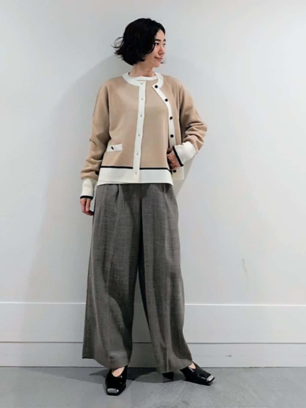 ミズタさんの「UNTITLED｜【アンサンブル可/ジャケット風】ウールミラノリブカーディガン」を使ったコーディネート