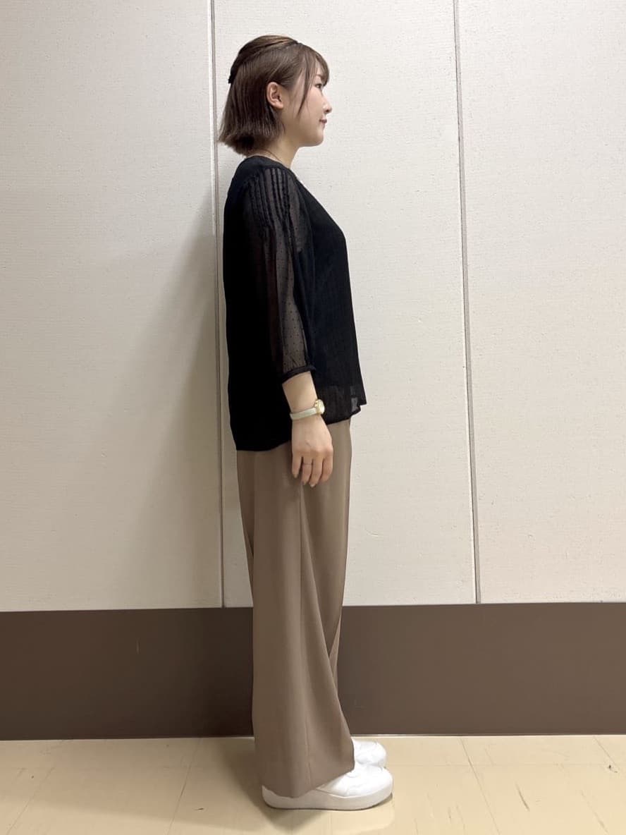 Rikoさんの「INDIVI｜フロッキードットブラウス」を使ったコーディネート
