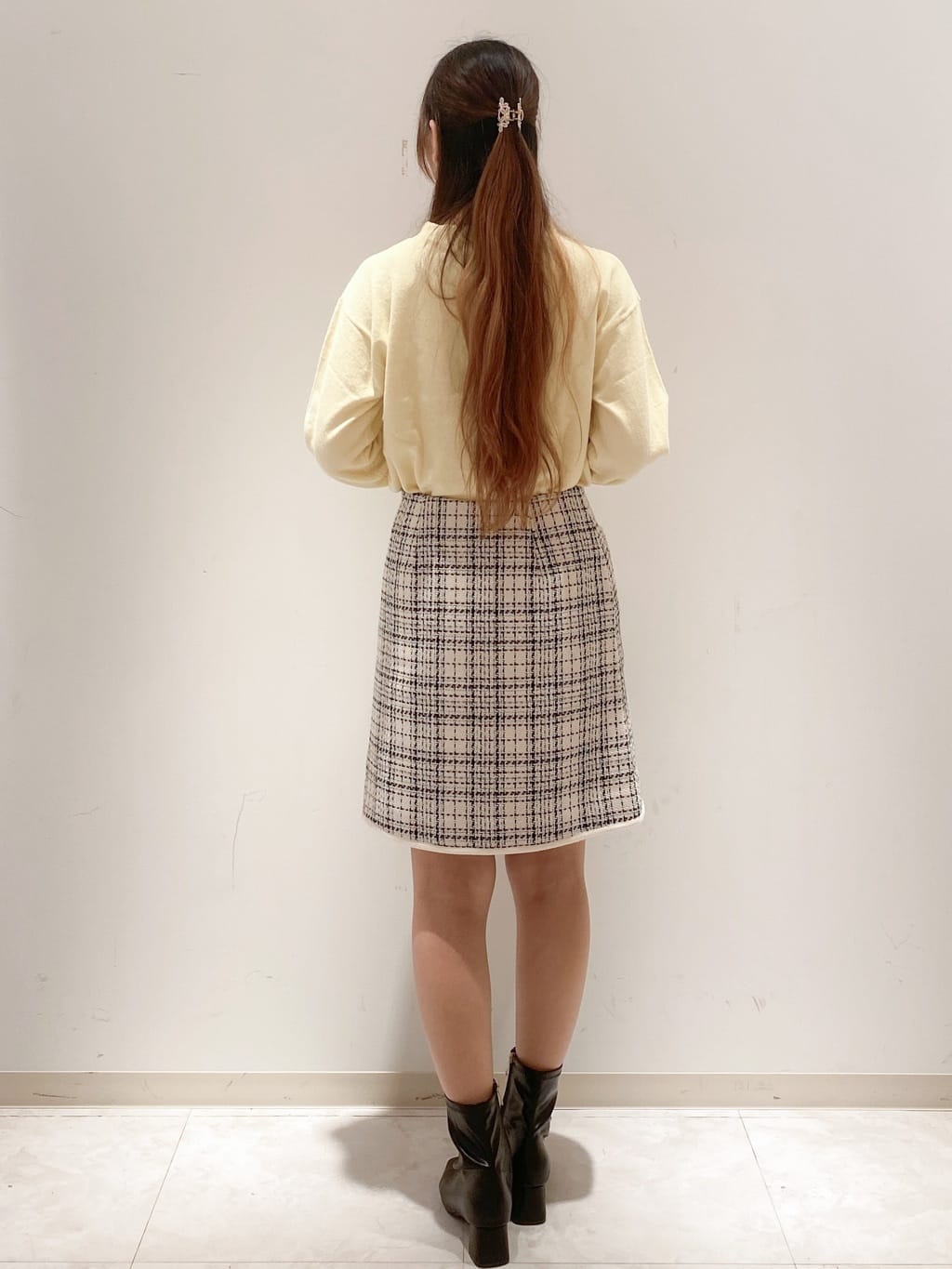 yurinaさんの「index｜ふんわりボトルネックパフスリーブニット【洗濯機OK】」を使ったコーディネート