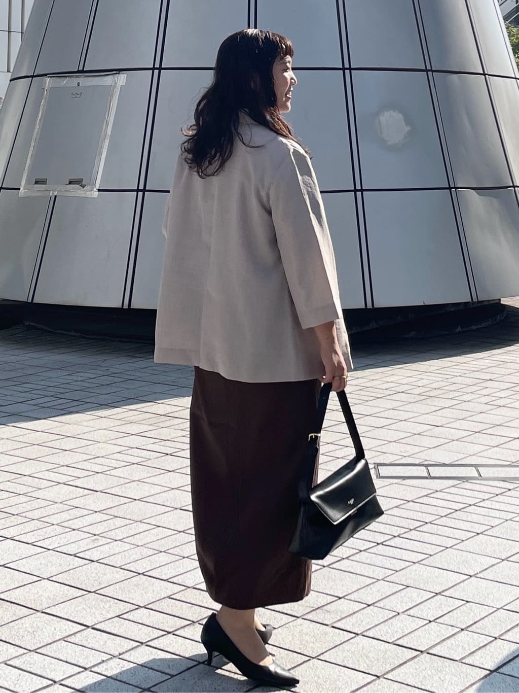 sumicaさんの「OPAQUE.CLIP｜リネンライクダブルジャケット【洗える】」を使ったコーディネート