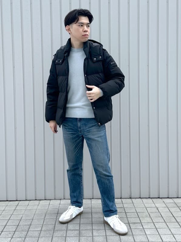 イッシーさんの「TAKEO KIKUCHI｜【袖取り外し可】デタッチャブル ダウンブルゾン」を使ったコーディネート
