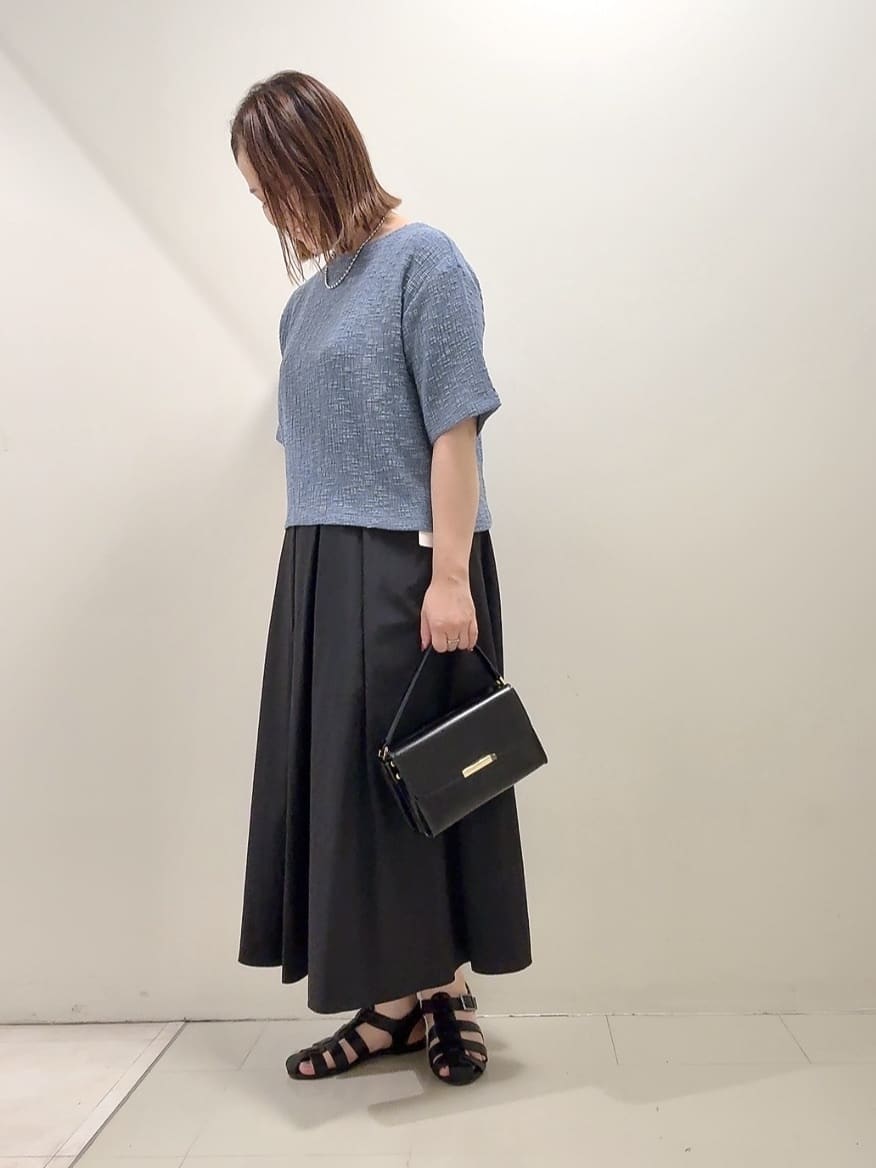 YUIさんの「UNTITLED｜【五分袖/ジャージトップス】スラブカールマイヤープルオーバー」を使ったコーディネート