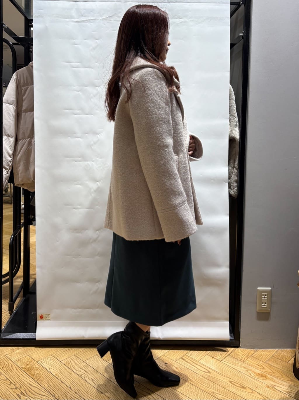 ふうかさんの「index｜ブークレミドルコート【洗える】」を使ったコーディネート