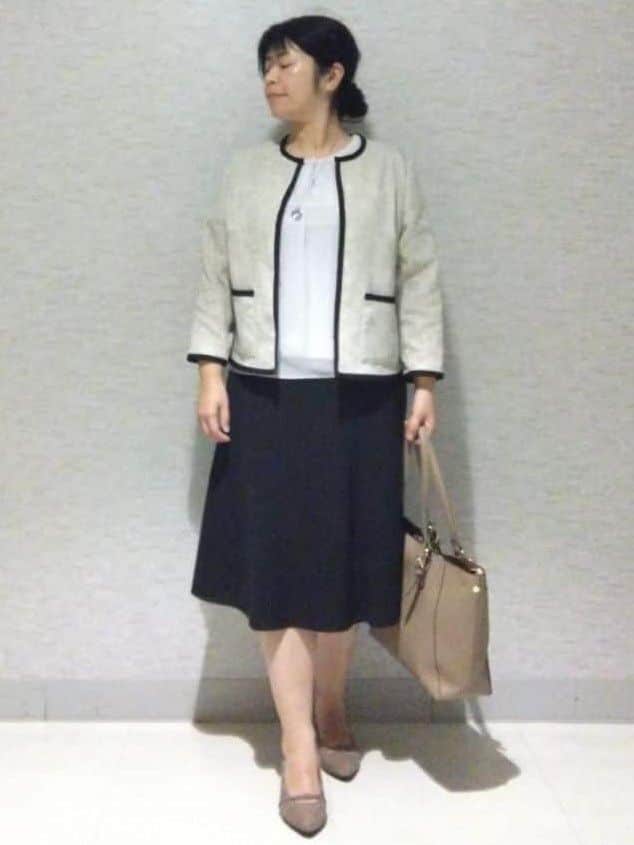 sakoさんの「Reflect｜【軽い着心地】メッシュツイードジャケット」を使ったコーディネート