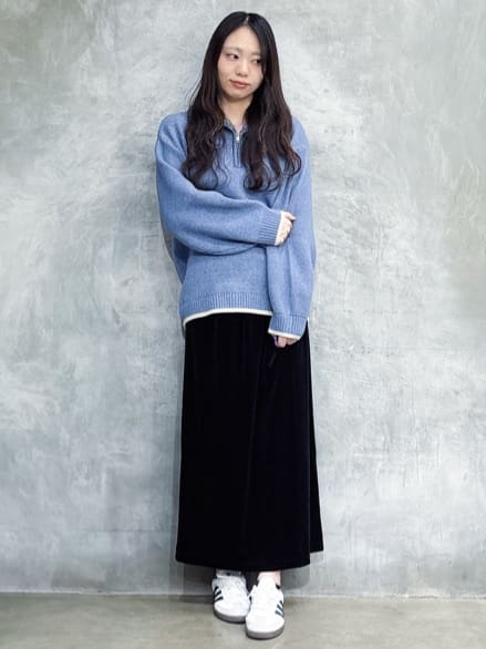 misaさんの「THE SHOP TK｜【すっきり見えシルエット】上品ふわもこ中綿ブルゾン」を使ったコーディネート