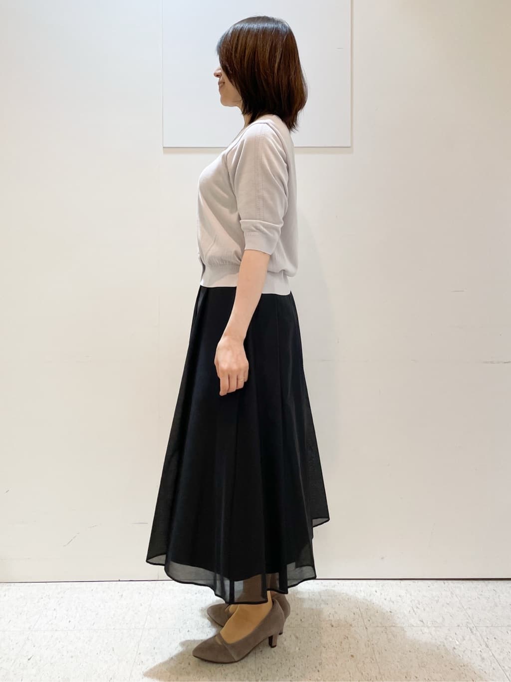 めいさんの「Reflect｜【マシンウォッシュ可／セットアップ可】シアーボックスタックプリーツスカート」を使ったコーディネート