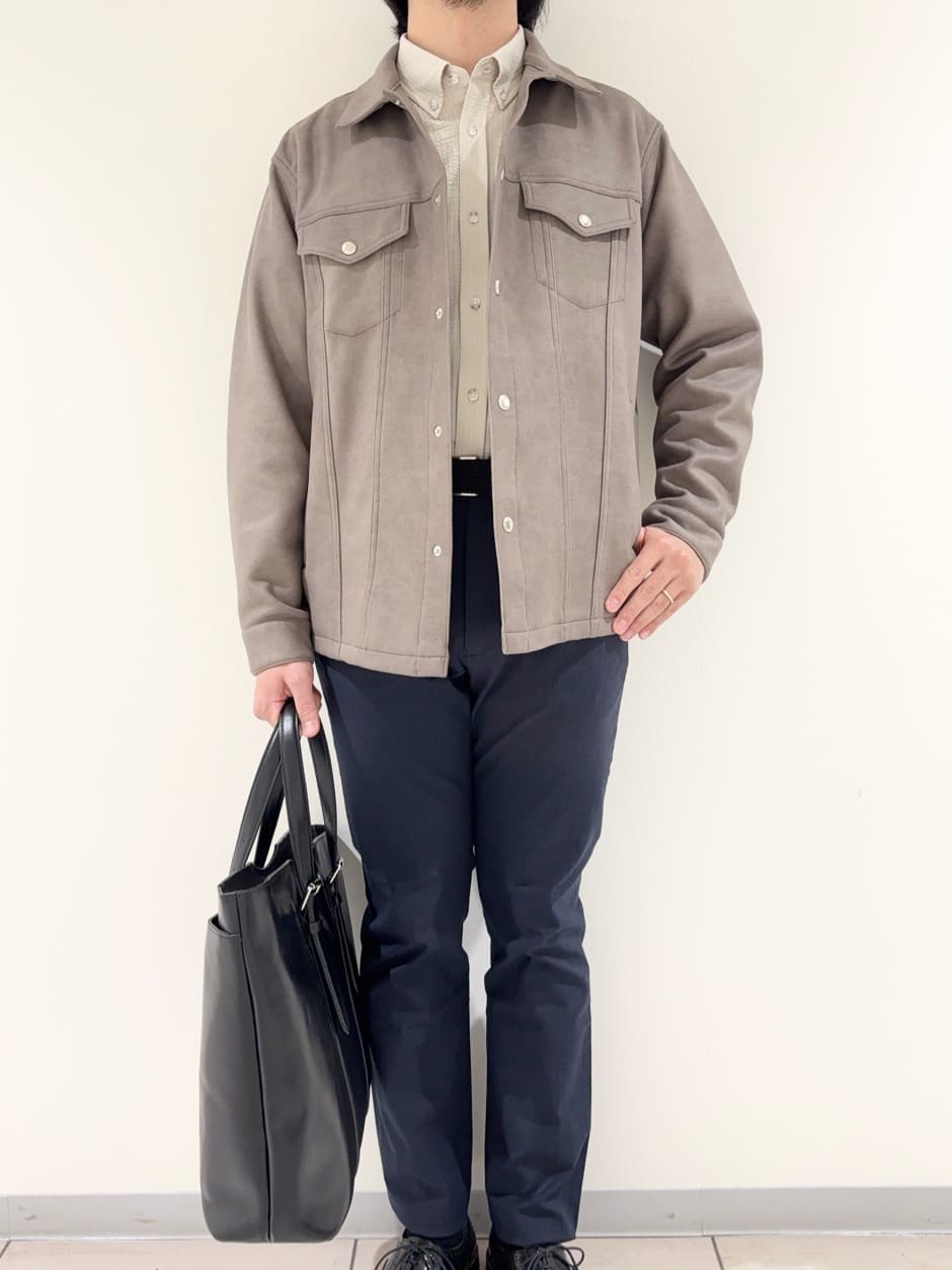 及川さんの「TAKEO KIKUCHI｜【Made in JAPAN】播州織 ヘリンボン ストレート パンツ」を使ったコーディネート