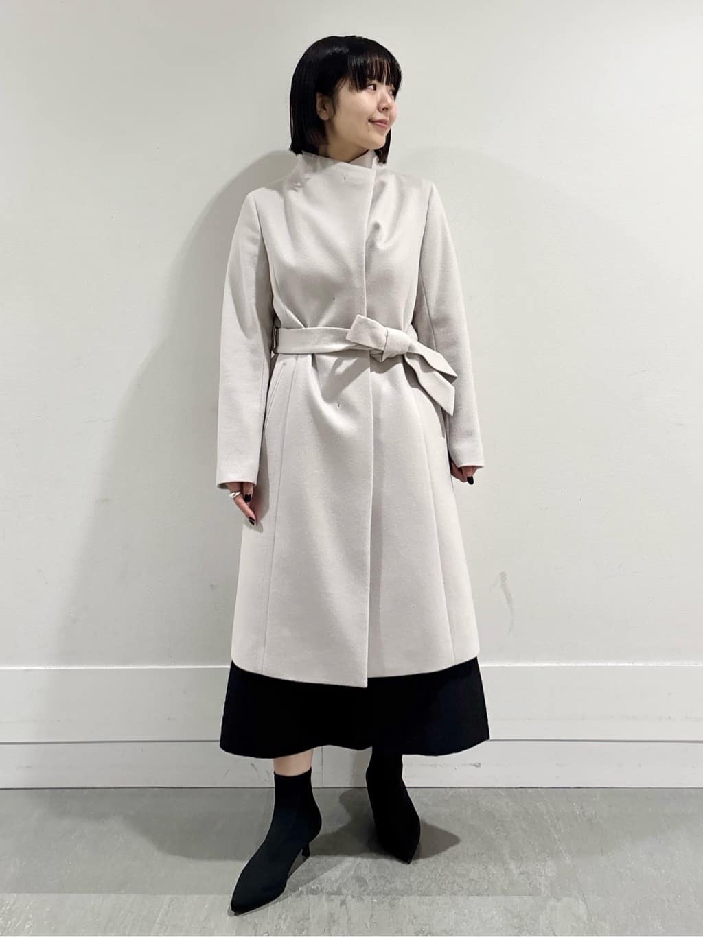 モエカさんの「UNTITLED｜【大人フェミニン/トレンド】ニット&times;ジャカード ドッキングワンピース」を使ったコーディネート
