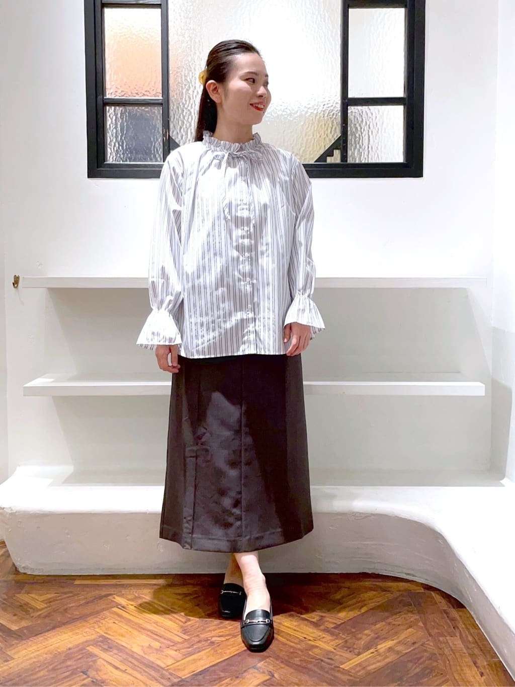 あんりさんの「grove｜【カセット服】洗えるストレートシルエットスカート」を使ったコーディネート
