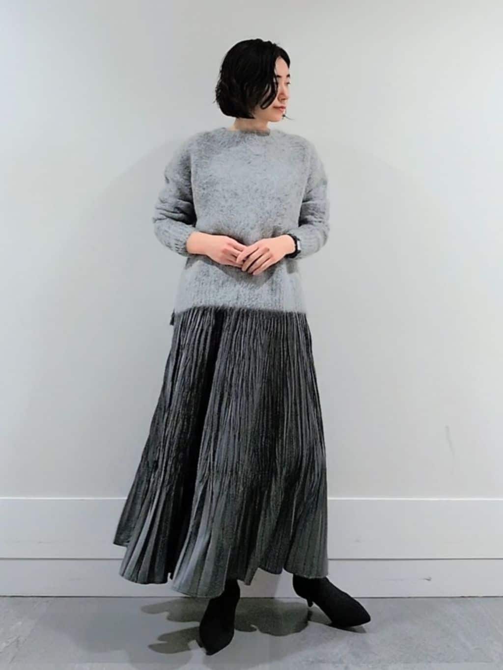 ミズタさんの「UNTITLED｜【ゆったり】アルパカ混シャギーニット」を使ったコーディネート