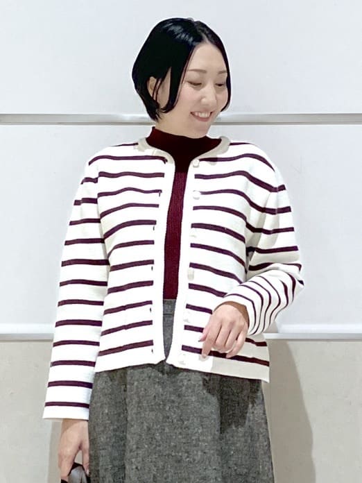 eriko さんの「Dessin｜【洗える】ジャケット見えカーディガン」を使ったコーディネート
