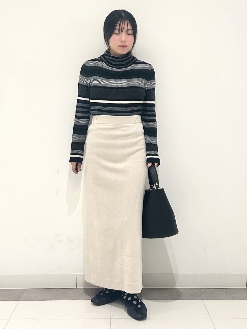 とりみさんの「DRESSTERIOR｜◆ソフトレザーバレエシューズ」を使ったコーディネート