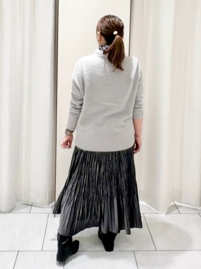 ʏᴜᴋɪᴋᴏさんの「UNTITLED｜【大人な品格/ふわふわニット】フォックスカシミヤ コクーンニット」を使ったコーディネート