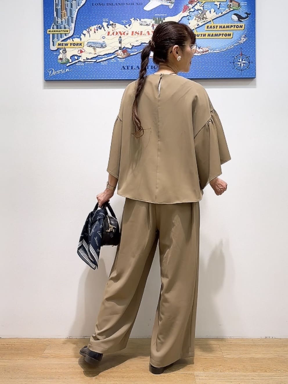 Yasucoさんの「Dessin｜【セットアップ可・洗える】フレアスリーブブラウス」を使ったコーディネート